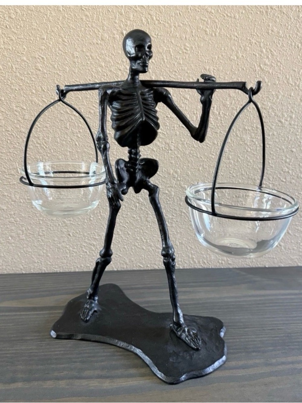 Rare Find Pottery Barn Walking Dead Skeleton Condiment Set Halloween